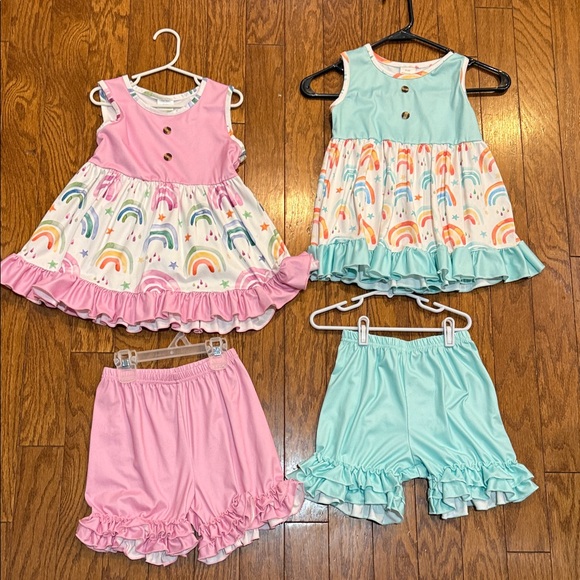 Rainbow Ruffle Shorts Set - Picture 2 of 10